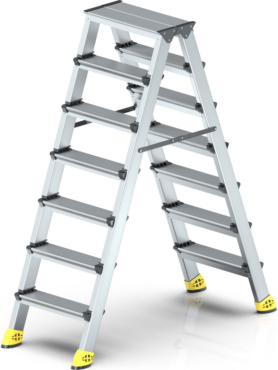 Narvon 7+7 Lüx Çift Çıkışlı Alüminyum Merdiven