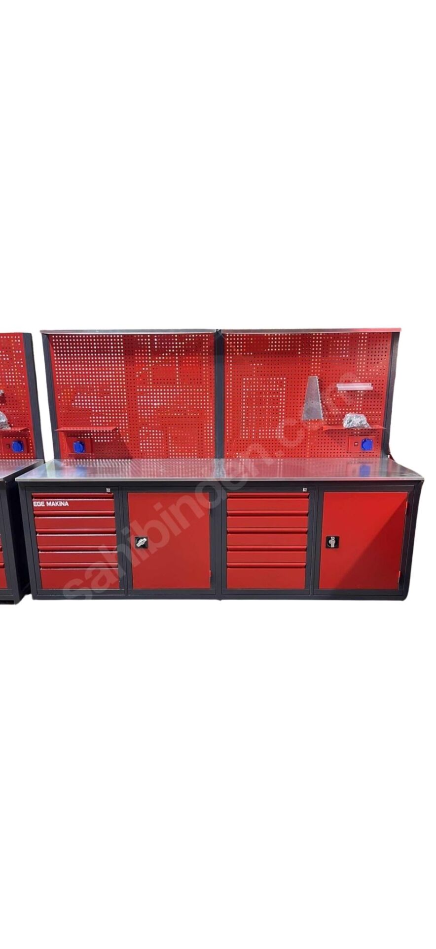 2.5 Metre 10 Çekmeceli 2 Dolaplı Tezgah