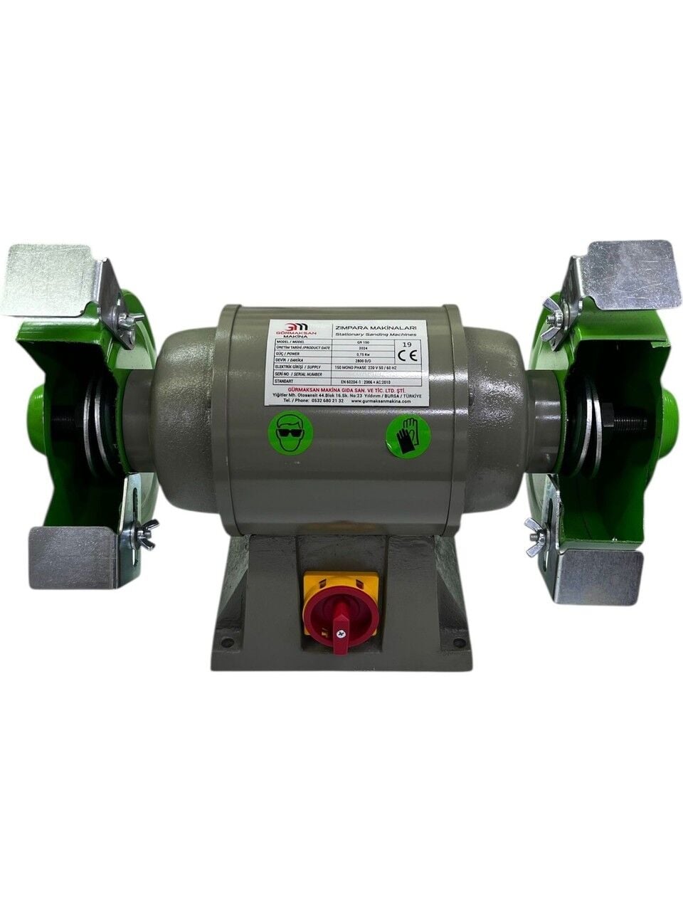 Gürmaksan Zımpara Taş Motoru MONOFAZE-200mm (750w)