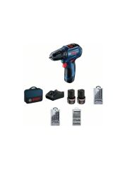 Bosch GSR 12V-30 + 39Parça Vidalama Seti Akülü Delme Vidalama Makinesı
