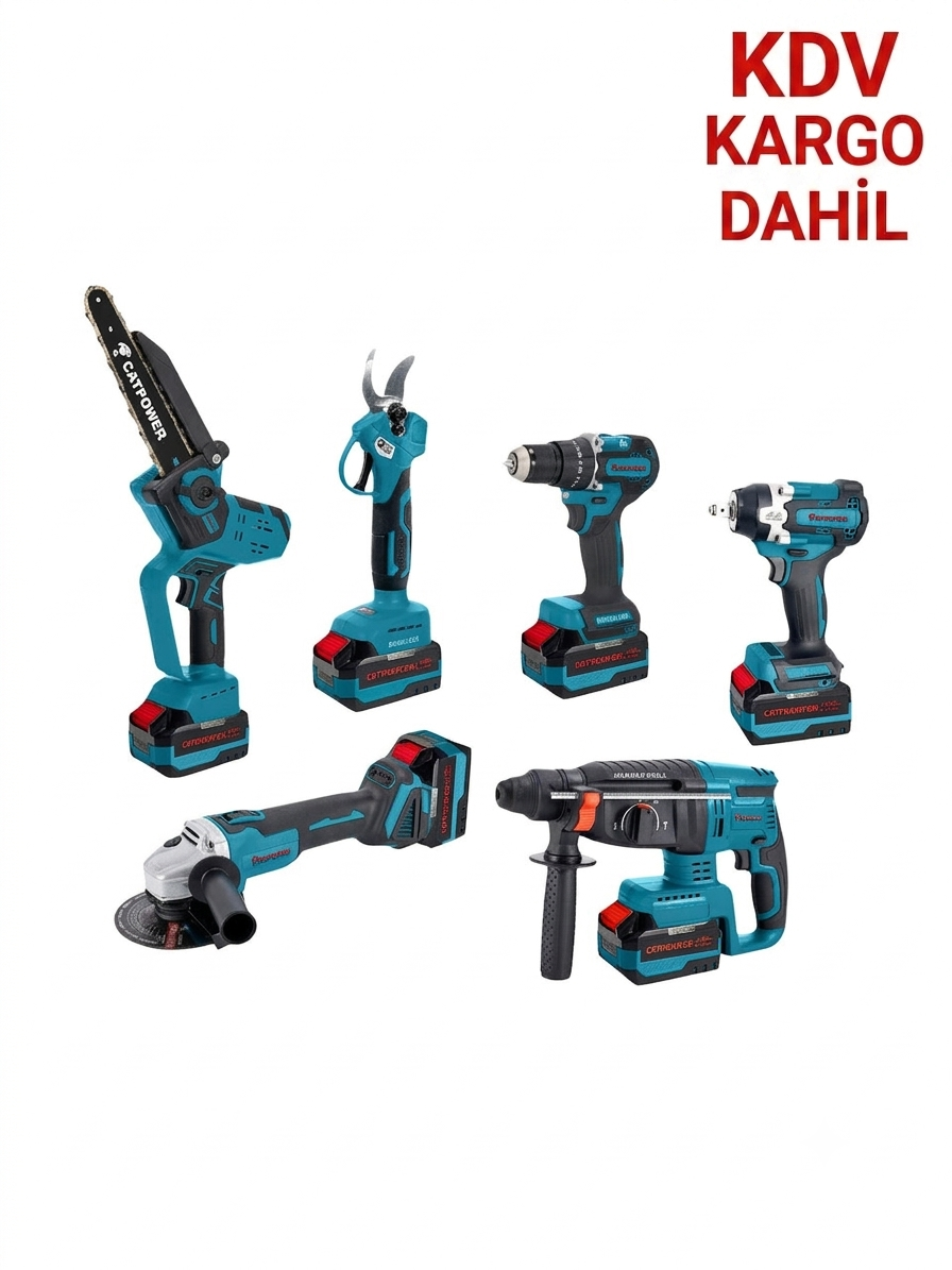 Cat Power 1560 Kömürsüz Makine Seti 6 Parça