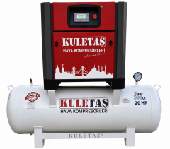 500 LİTRE 20 HP ENDÜSTRİYEL TANK ÜSTÜ VİDALI HAVA KOMPRESÖRÜ
