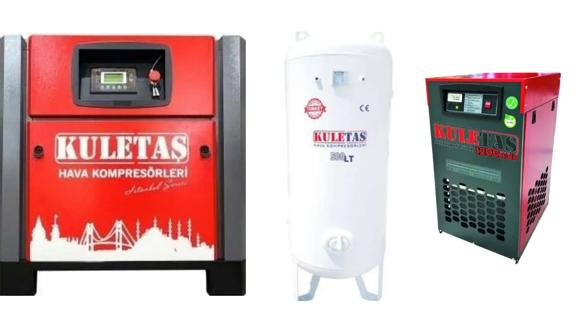 10 HP İNVERTÖR MOTORLU ENDÜSTRİYEL VİDALI HAVA KOMPRESÖRÜ 12 BAR 380 V ( TANK VE KURUTUCU DAHİL)