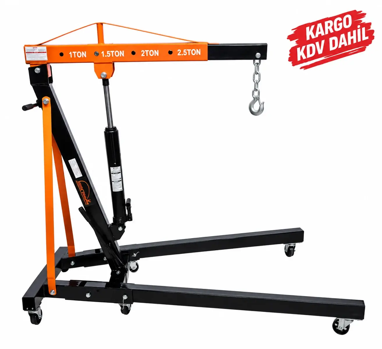 1 TON  KATLANIR HİDROLİK VİNÇ