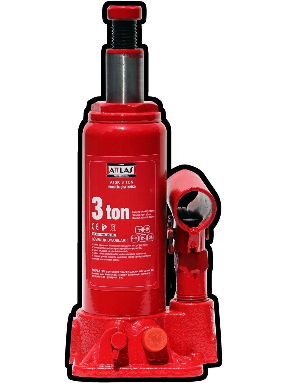 3 Ton Hidrolik Şişe Kriko