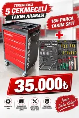 185 PARÇA 5 ÇEKMECELİ DOLU TAKIM ARABASI