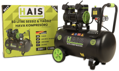 HAİS 50 LİTRE SESSİZ HAVA KOMPRESÖRÜ