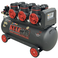KULETAŞ PREMİUM 100 LİTRE 6HP SESSİZ HAVA KOMPRESÖRÜ