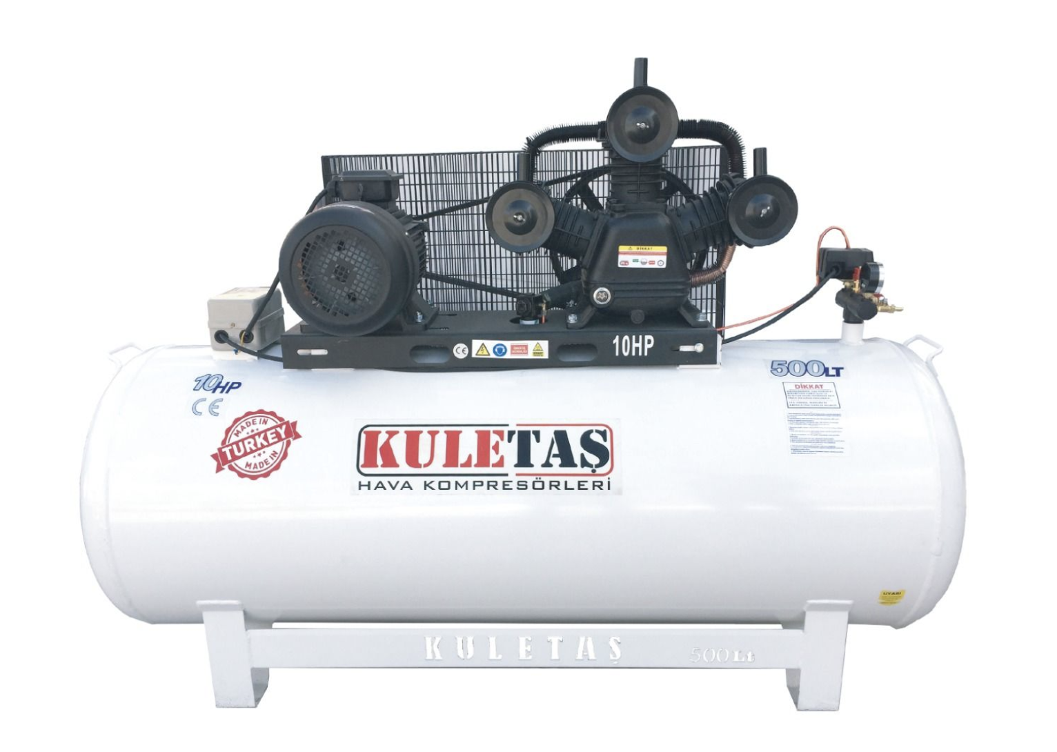 KULETAŞ 500 LİTRE 10HP PİSTONLU HAVA KOMPRESÖRÜ 8 BAR