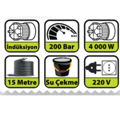 HAİS 4000WATT İNVERTER KONTROLLÜ ELEKTROMANYETİK MOTORLU BASINÇLI YIKAMA KYS-9