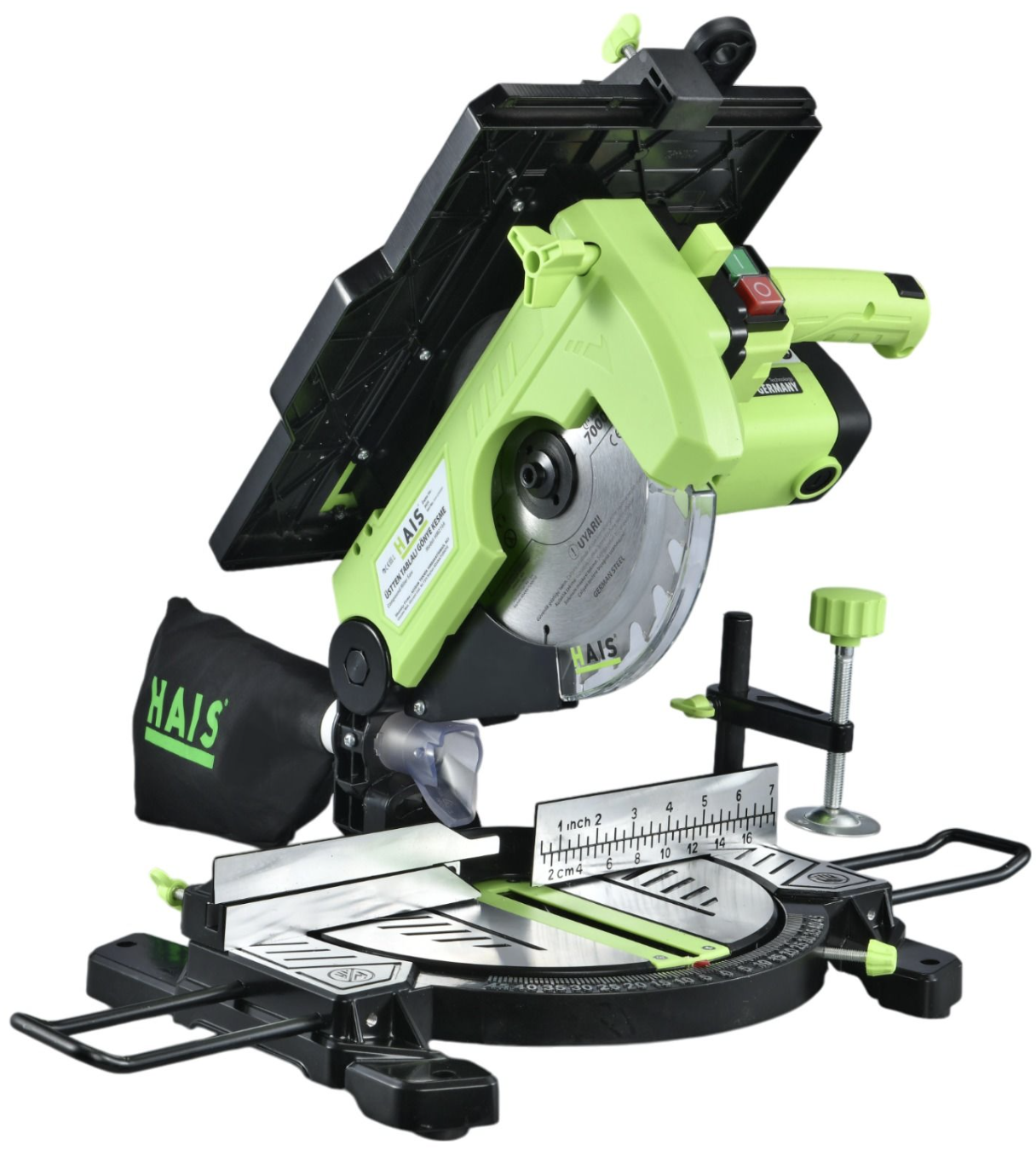 HAİS ÜSTTEN TABLALI GÖNYE KESME TESTERESİ 210 MM 1600 WATT