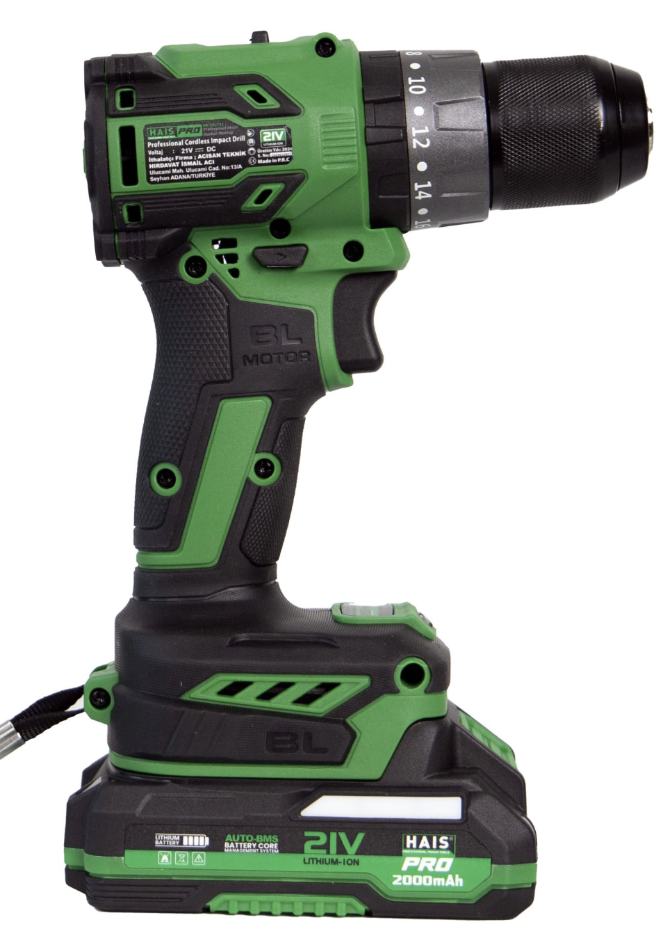 HAİSPRO PROFESYONEL DARBELİ VİDALAMA MATKAP  21V - 2AH. RB-DB2102