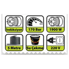 Hais 170 Bar İndüksiyon Motorlu Basınçlı Yıkama Makinesi LT401G