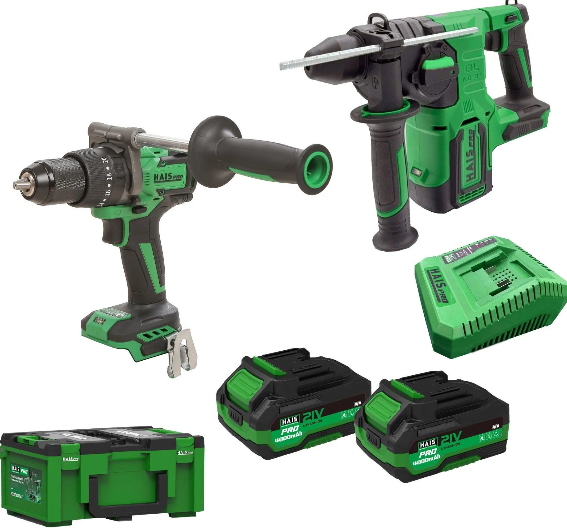 HAISPRO Profesyonel 21 V Akülü El Aletleri Seti - 2'Lİ SET   RB-02