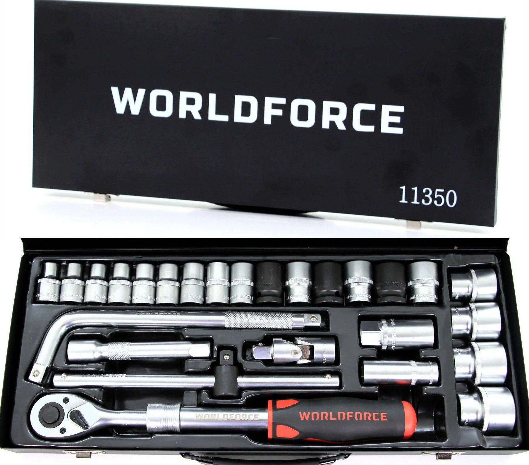 WORLD FORCE Lokma Takımı 26 Parça S-Ultra 1/2'' Uzatmalı Cırcırlı