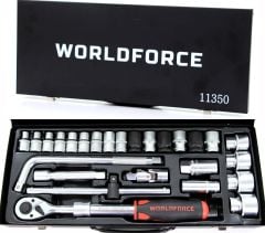 WORLD FORCE Lokma Takımı 26 Parça S-Ultra 1/2'' Uzatmalı Cırcırlı