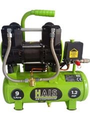Hais 9 Litre Sessiz Yağsız Hava Kompresörü 1,2 HP