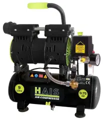 Hais 9 Litre Sessiz Yağsız Hava Kompresörü 0,75 HP