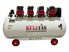 Kuletaş 300 Litre 8 HP Sessiz & Yağsız Premium Kafa Hava Kompresörü