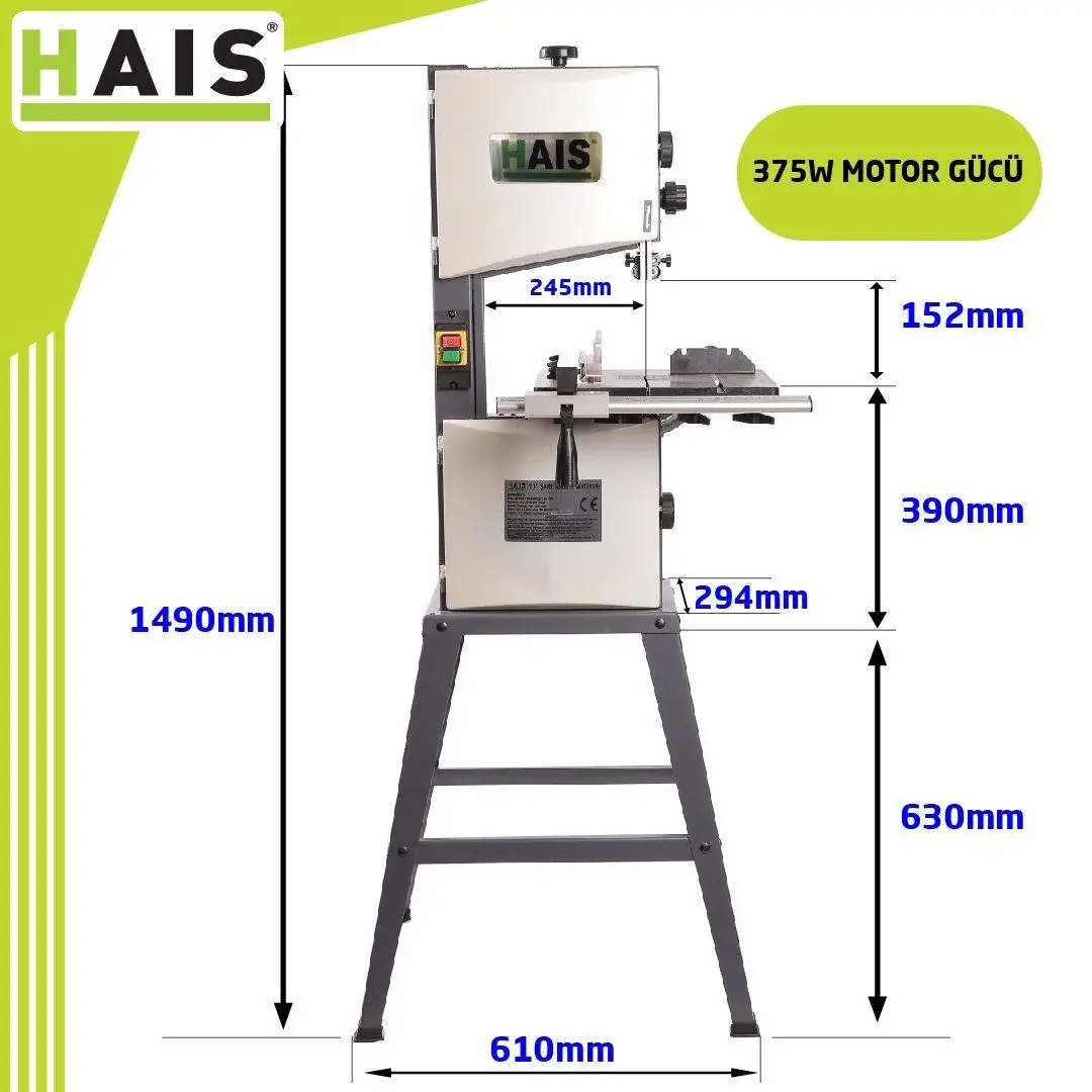 Hais MJ10  Ahşap Şerit Testere Makinası