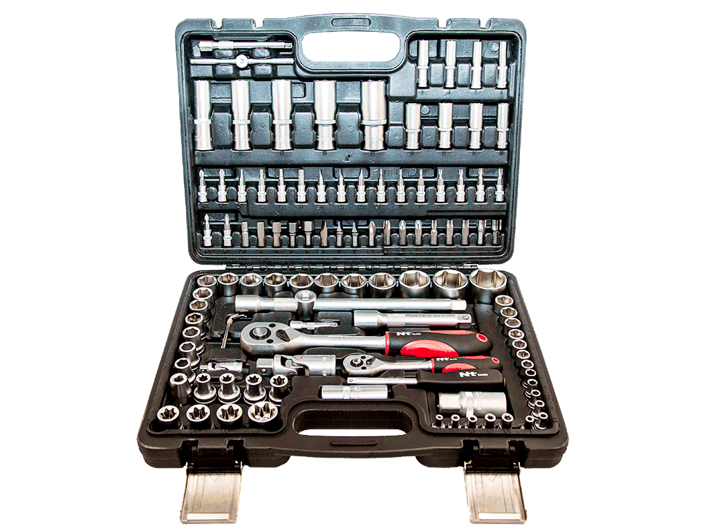 NT 108 Parça 1/4inç ve 1/2inç 6pt CR-V Bits ve Lokma Seti NTSET1412