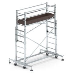 2x2 4 Metre Alüminyum Teleskopik İskele Merdiven