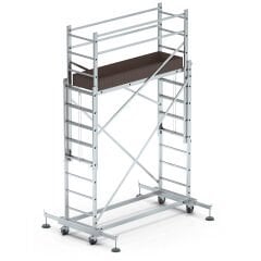 2x2,5 5 Metre Alüminyum Teleskopik İskele Merdiven