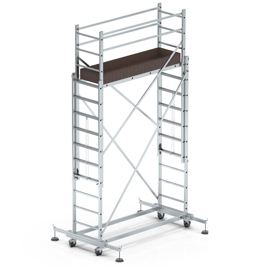 2x3 6 Metre Alüminyum Teleskopik İskele Merdiven