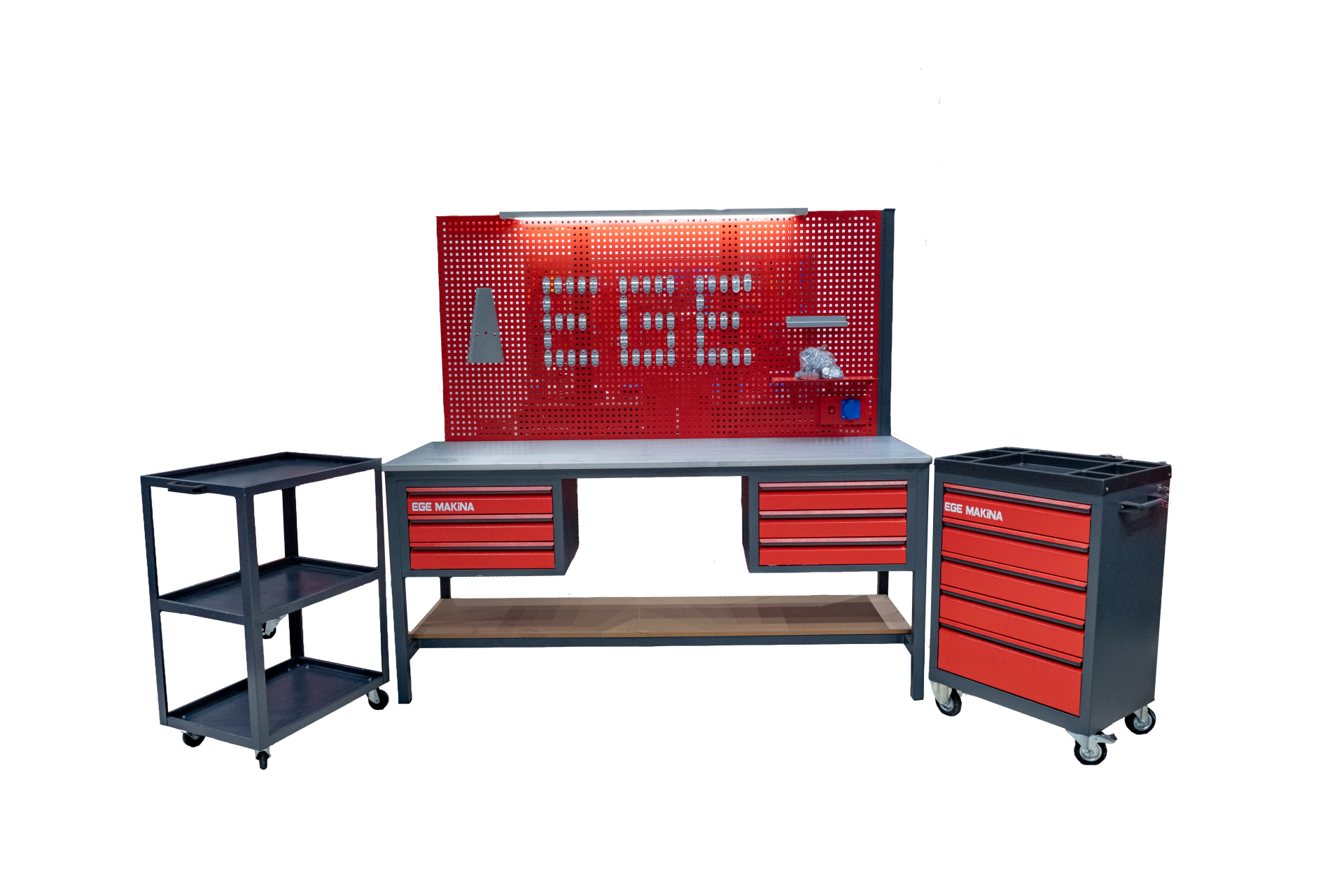 3'LÜ KAMPANYA SETİ 2MT TEZGAH + 5 ÇEKMECE TAKIM ARABASI + PARÇA TAŞIMA