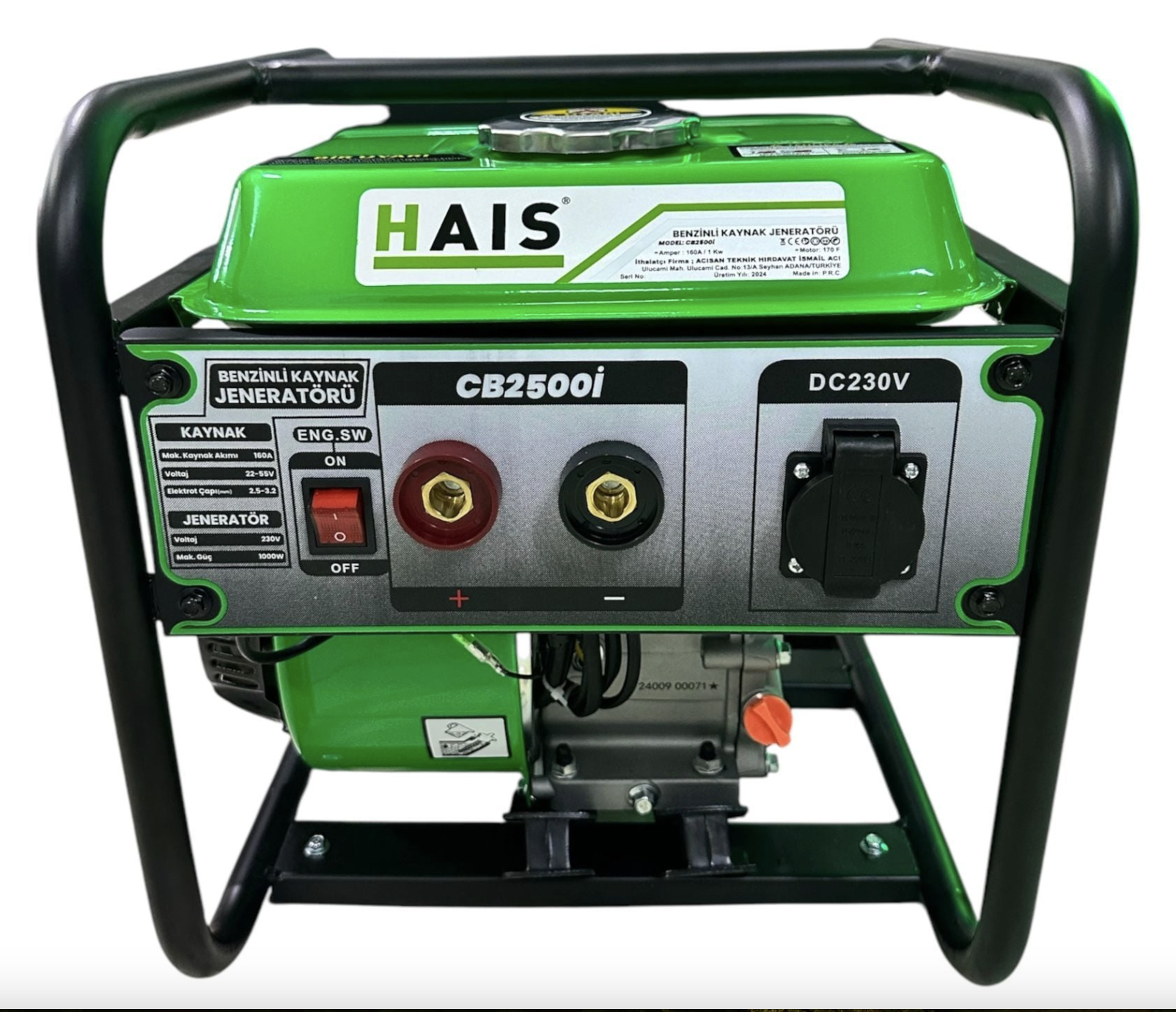 Hais 1 Kw Benzinli Kaynak Jeneratörü CB2500I