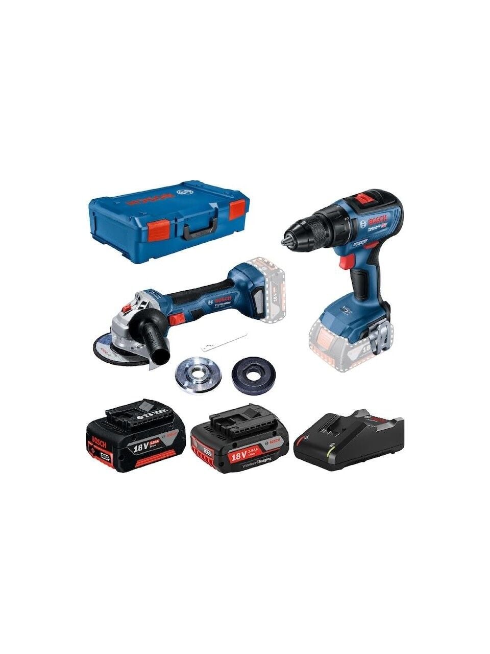 Bosch Gsr 18V-50 Darbeli Delme/vidalama + Gws 180-LI Taşlama Makinesi 0615990M8S